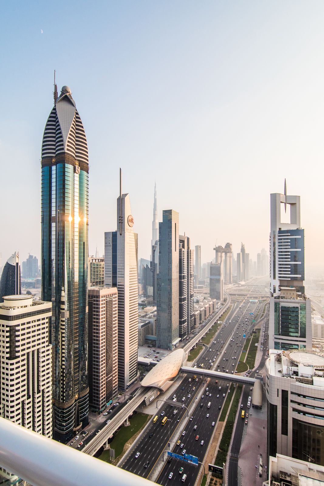Dubai skyline and desert